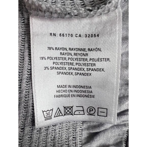 Anthropologie Deletta Women's Split Back V-Neck Tank Top Gray Stripe Size XS - Picture 7 of 12